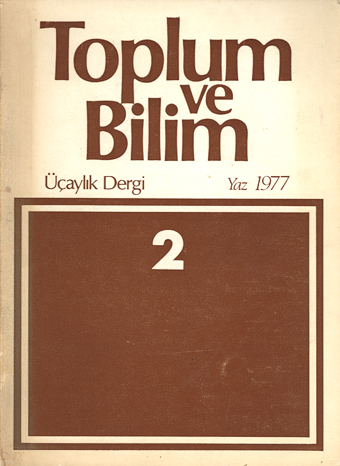 Toplum ve Bilim Sayı 2, 1977